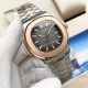 Swiss Quality Patek Philippe Nautilus 8215 Automatic Two Tone Rose Gold Black Dial (3)_th.jpg